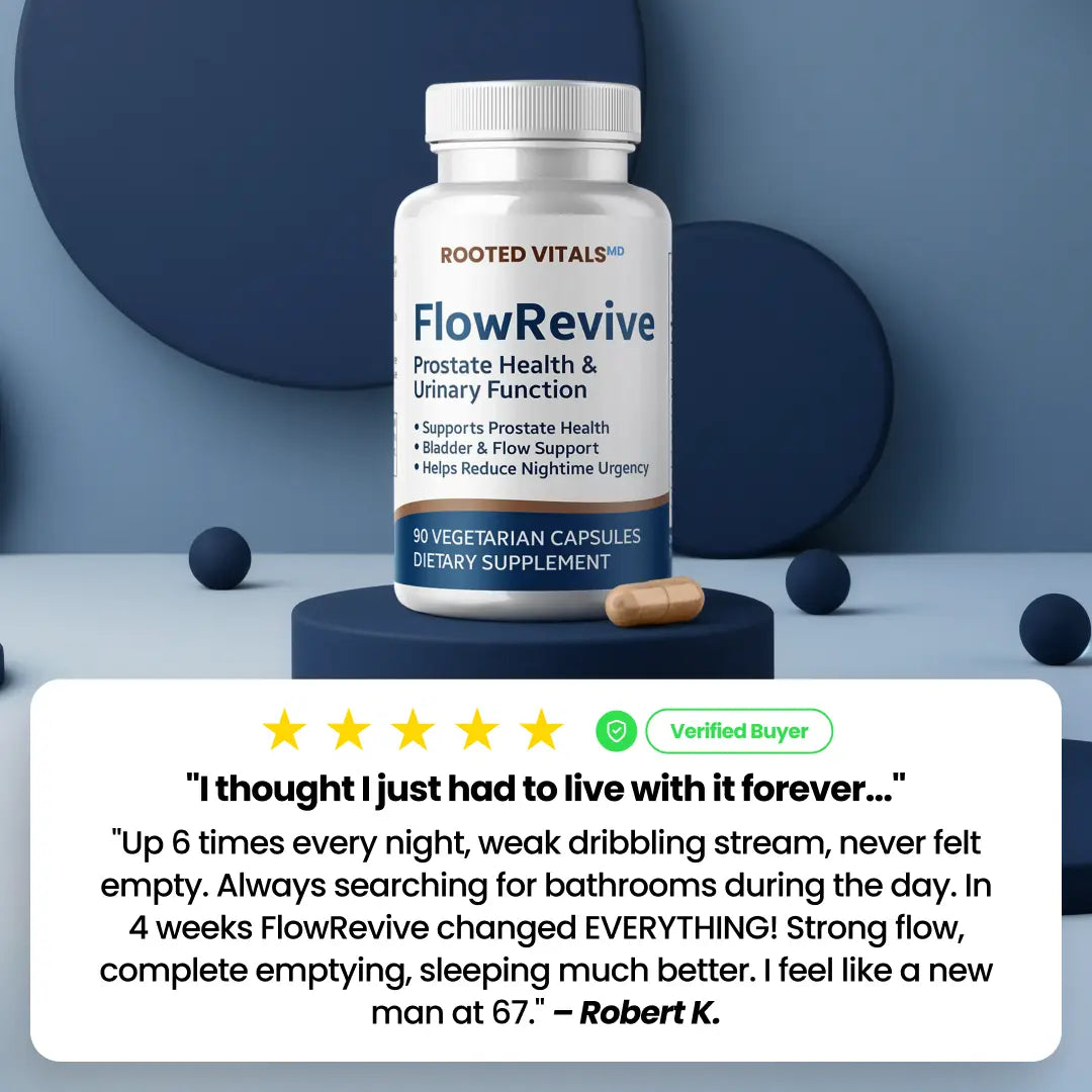FlowRevive Complete Prostate Support supplement by Rooted Vitals MD